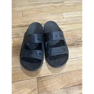 Crocs Unisex-Adult Classic Sandal Slide, Men 7 Women 9 -black